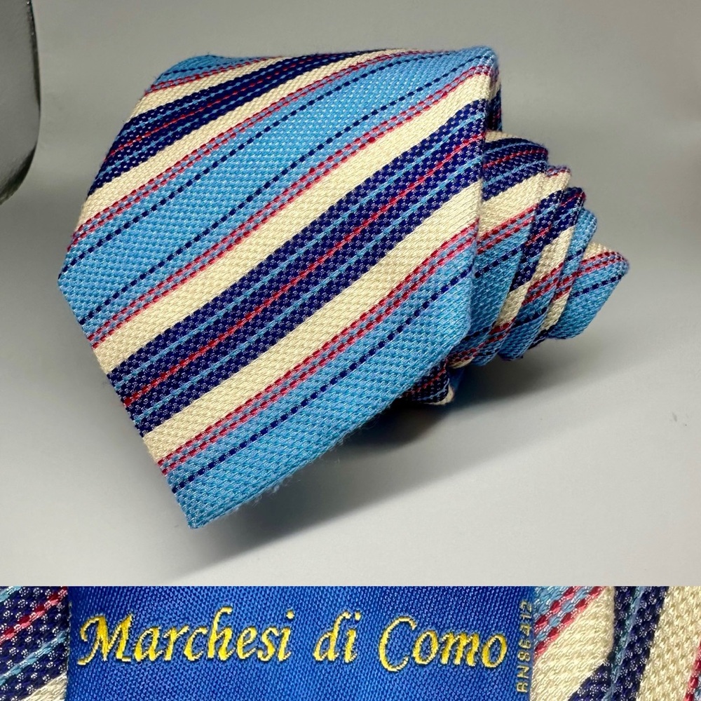 Marchesi di Como Classic Silk Woven Striped Tie 3” x 57”